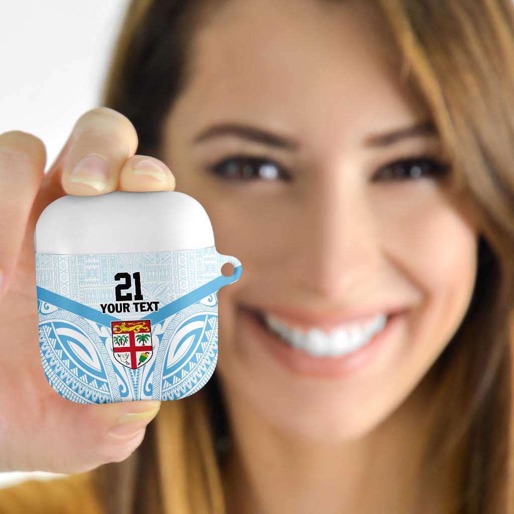 Fiji Football Custom AirPods Case Bula Boys Go Champions LT9 Blue - Polynesian Pride
