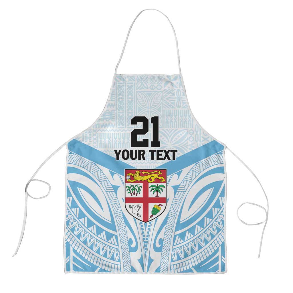 Fiji Football Custom Apron Bula Boys Go Champions LT9 Blue - Polynesian Pride
