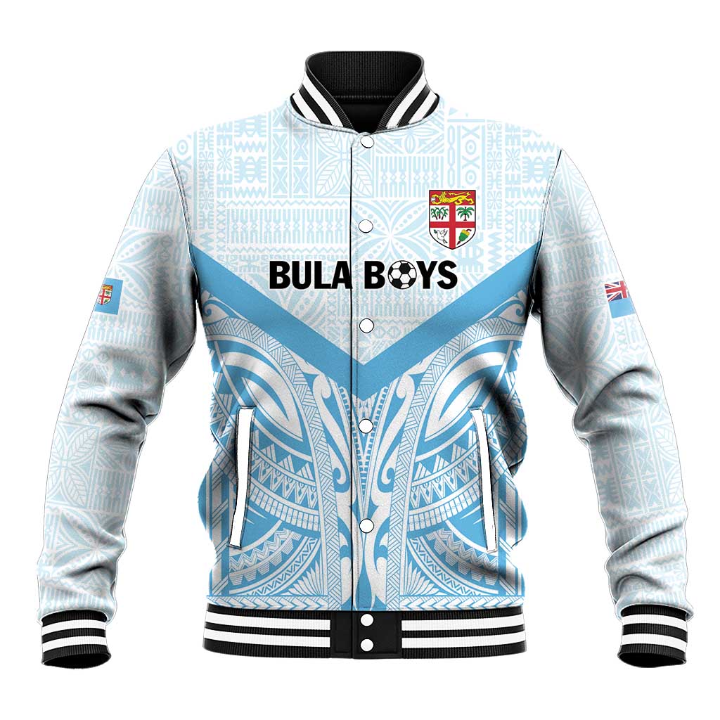 Fiji Football Custom Baseball Jacket Bula Boys Go Champions LT9 Unisex Blue - Polynesian Pride