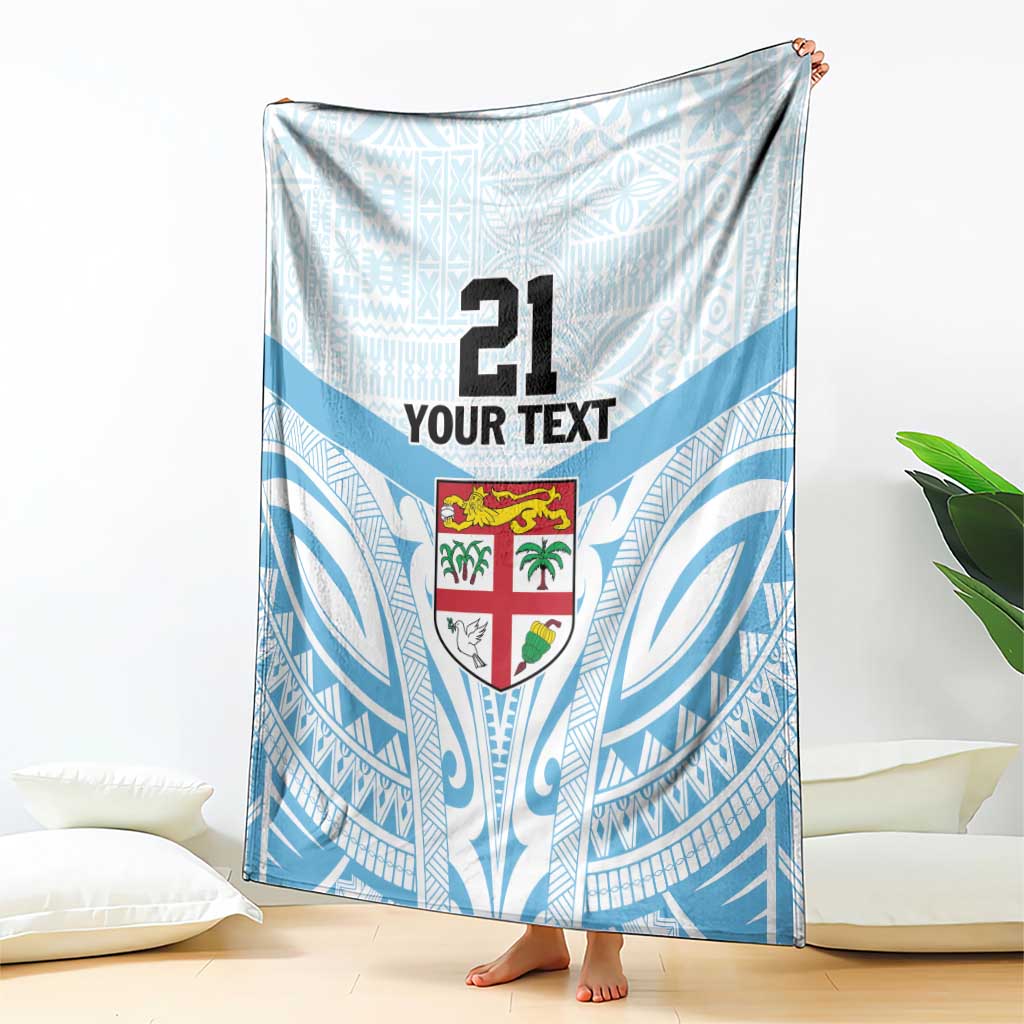 Fiji Football Custom Blanket Bula Boys Go Champions LT9 - Polynesian Pride