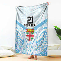 Fiji Football Custom Blanket Bula Boys Go Champions LT9 - Polynesian Pride