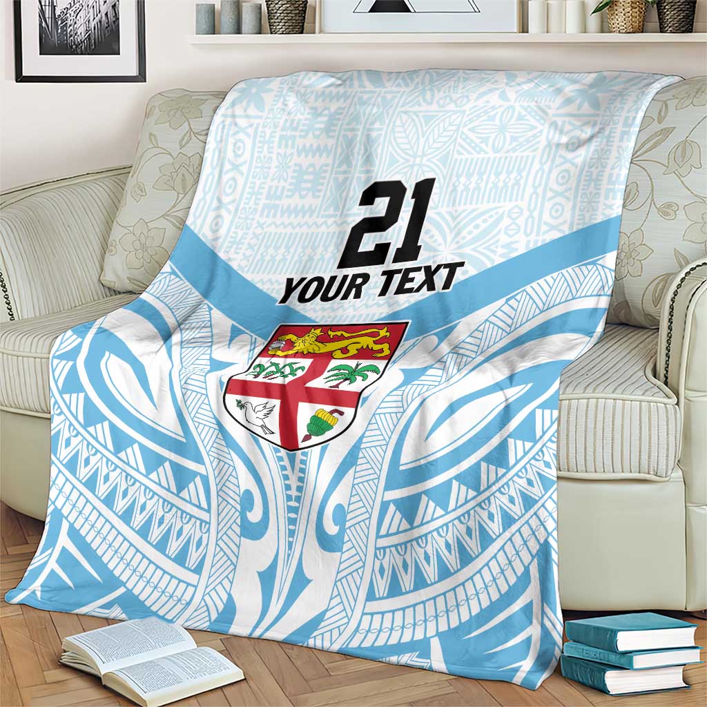 Fiji Football Custom Blanket Bula Boys Go Champions LT9 - Polynesian Pride