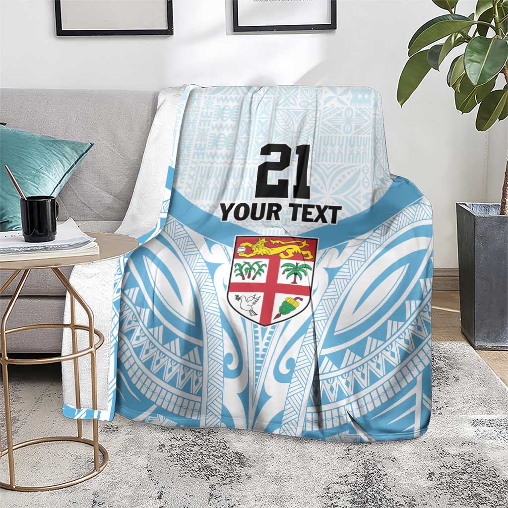 Fiji Football Custom Blanket Bula Boys Go Champions LT9 - Polynesian Pride