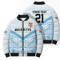 Fiji Football Custom Bomber Puffer Jacket Bula Boys Go Champions LT9 - Polynesian Pride