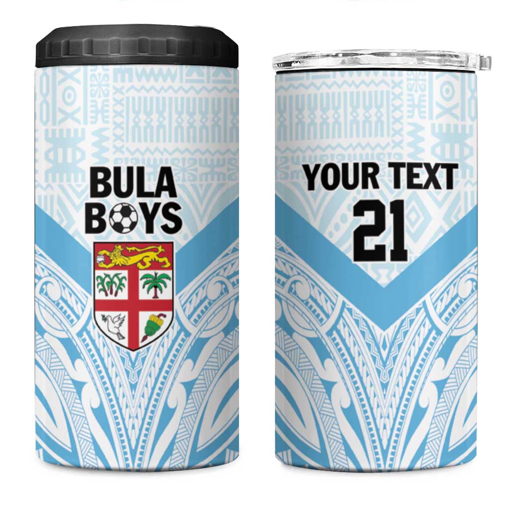 Fiji Football Custom 4 in 1 Can Cooler Tumbler Bula Boys Go Champions LT9 One Size: 16 oz Blue - Polynesian Pride