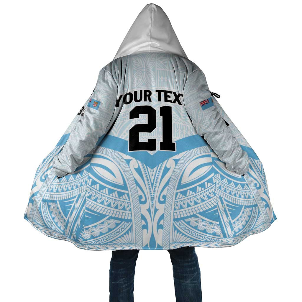 Fiji Football Custom Cloak Bula Boys Go Champions LT9 Unisex Blue - Polynesian Pride