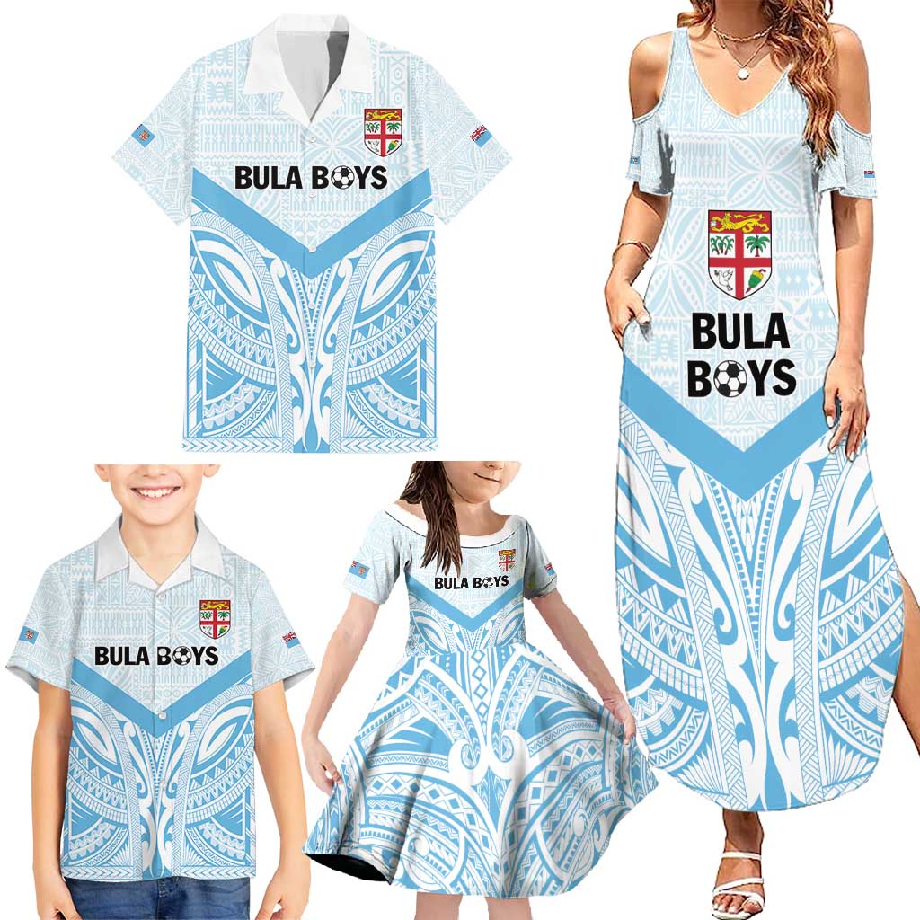 Fiji Football Custom Family Matching Summer Maxi Dress and Hawaiian Shirt Bula Boys Go Champions