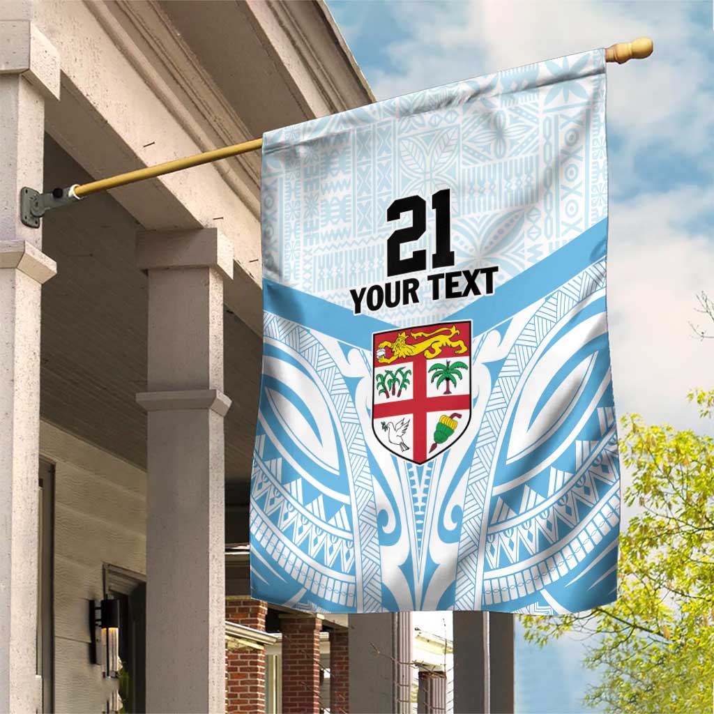 Fiji Football Custom Garden Flag Bula Boys Go Champions LT9 House Flag Blue - Polynesian Pride