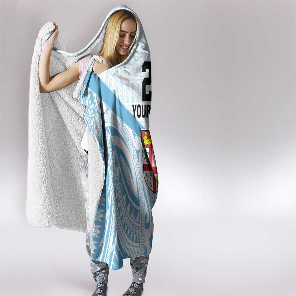Fiji Football Custom Hooded Blanket Bula Boys Go Champions LT9 - Polynesian Pride