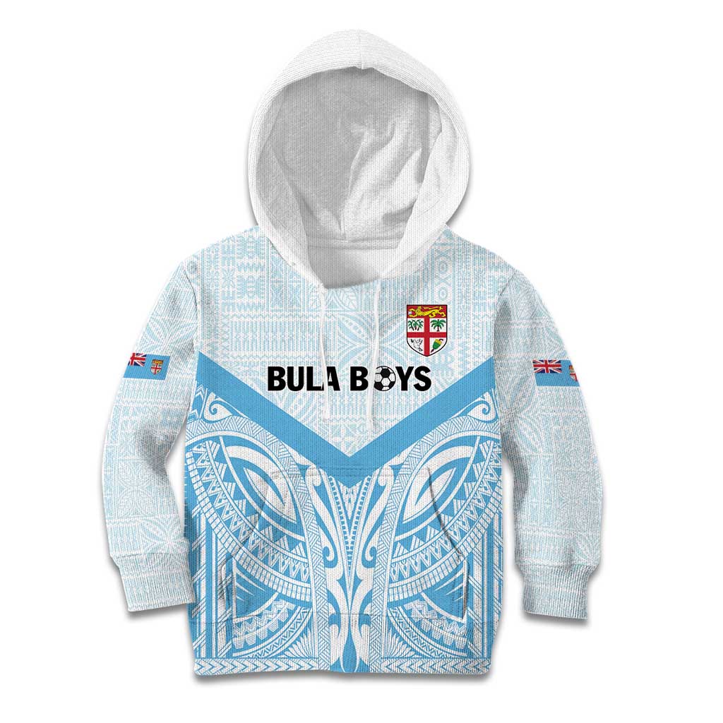 Fiji Football Custom Kid Hoodie Bula Boys Go Champions LT9 Hoodie Blue - Polynesian Pride