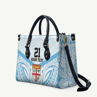 Fiji Football Custom Leather Bag Bula Boys Go Champions LT9 Blue - Polynesian Pride