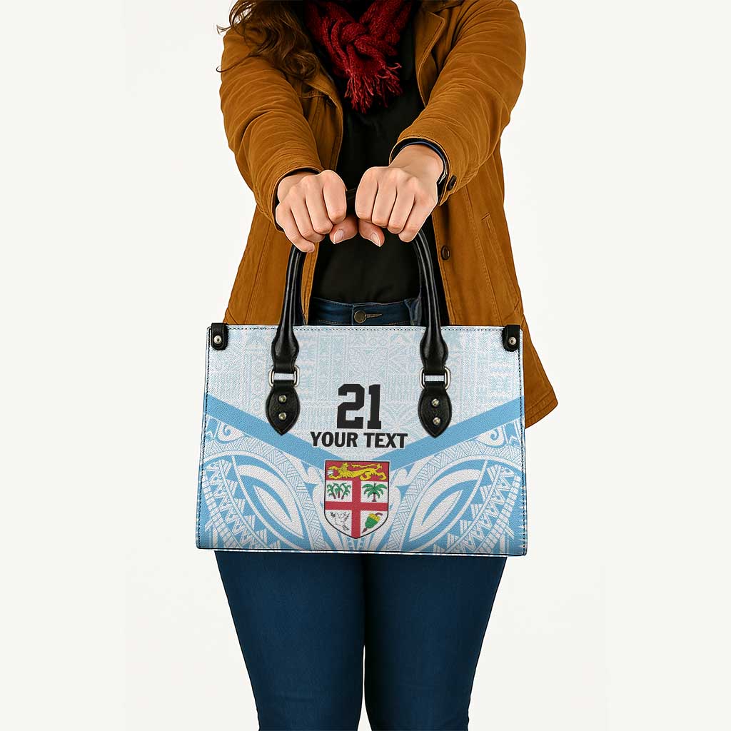 Fiji Football Custom Leather Bag Bula Boys Go Champions LT9 - Polynesian Pride