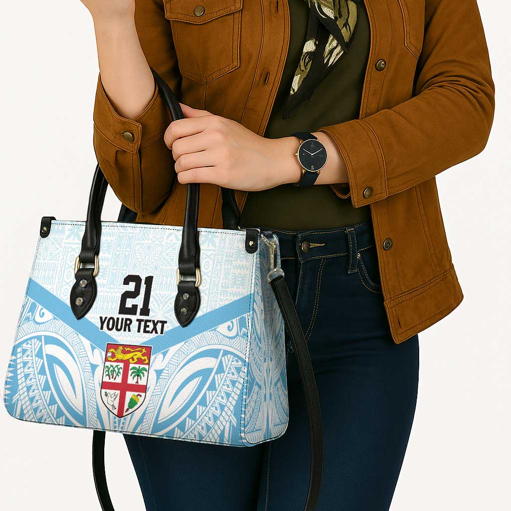 Fiji Football Custom Leather Bag Bula Boys Go Champions LT9 - Polynesian Pride