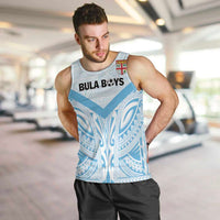Fiji Football Custom Men Tank Top Bula Boys Go Champions LT9 Blue - Polynesian Pride