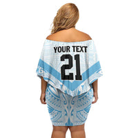 Fiji Football Custom Off Shoulder Short Dress Bula Boys Go Champions LT9 - Polynesian Pride