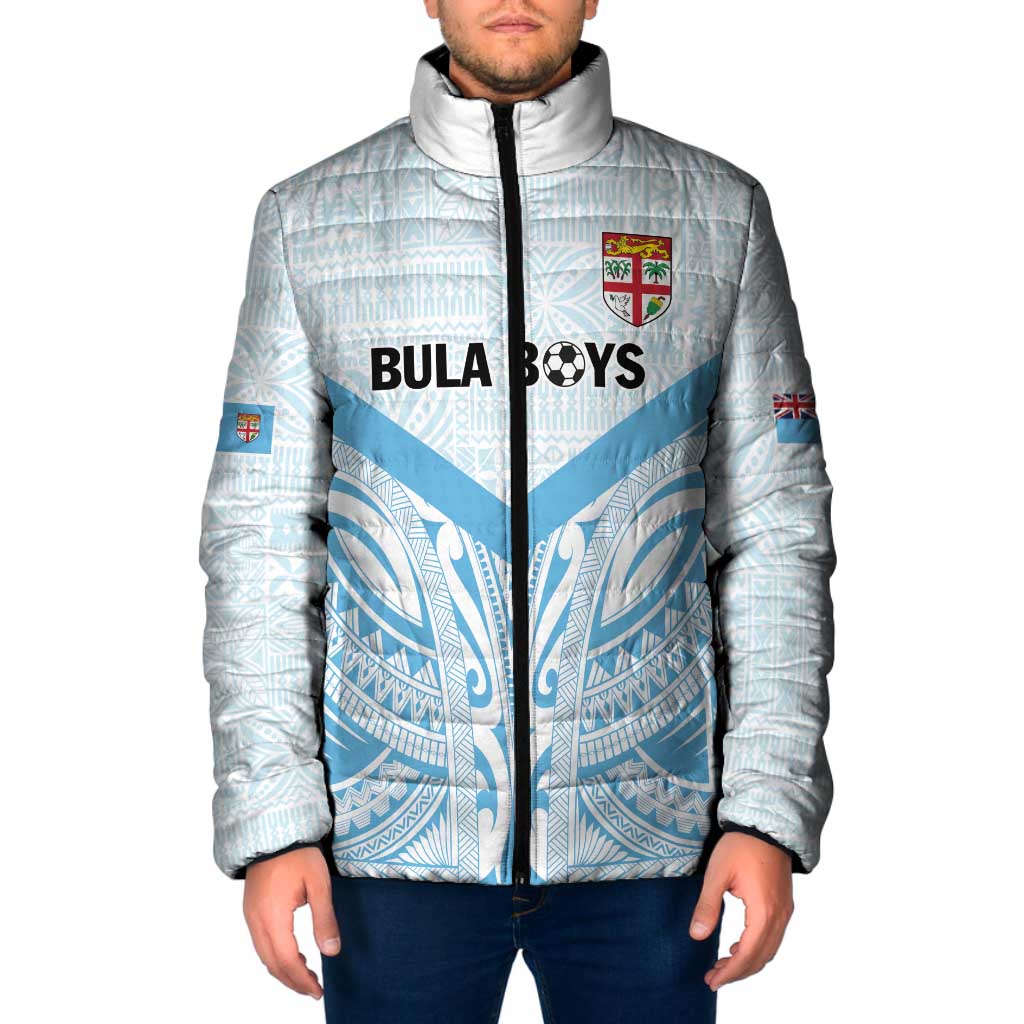 Fiji Football Custom Padded Jacket Bula Boys Go Champions LT9 Men Blue - Polynesian Pride