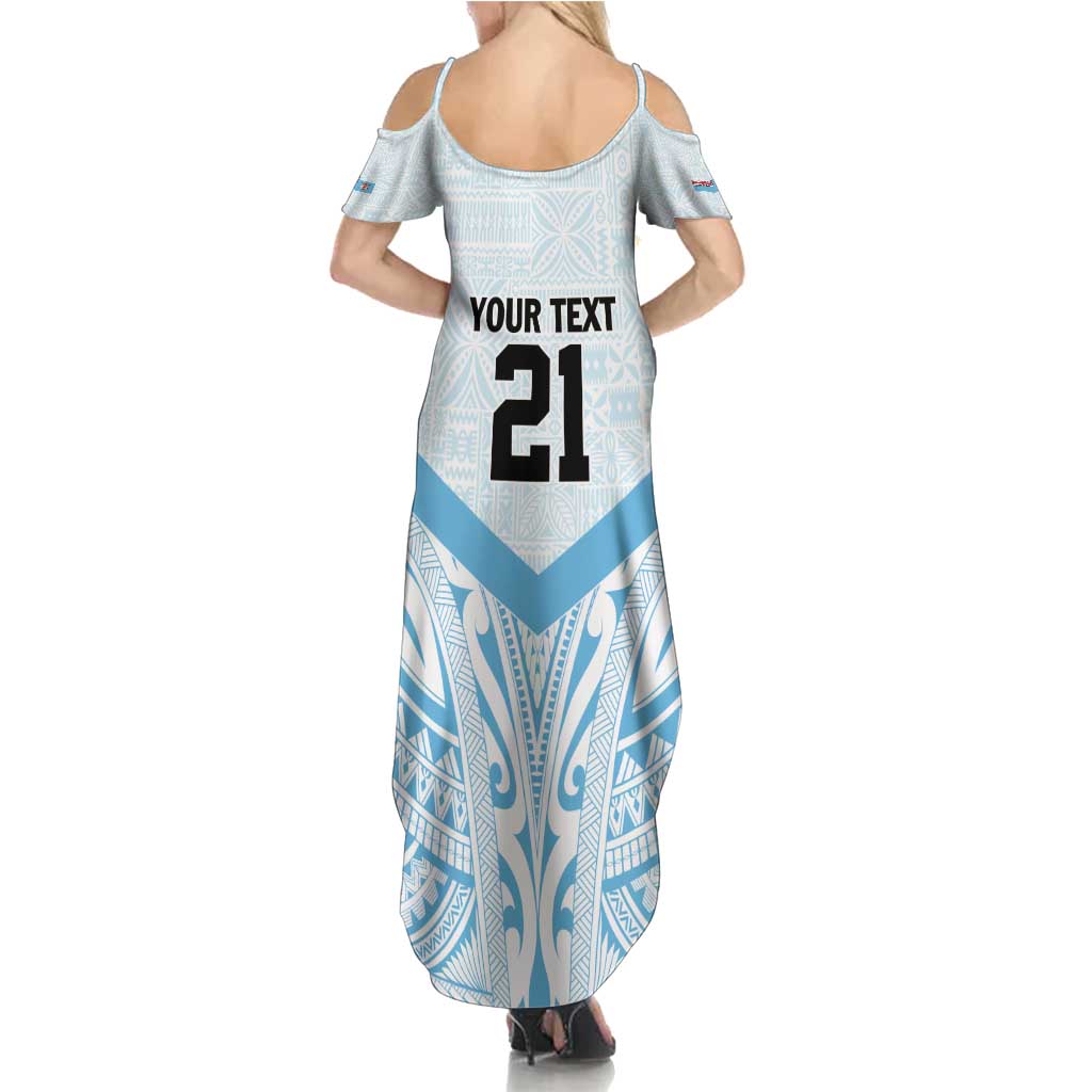 Fiji Football Custom Summer Maxi Dress Bula Boys Go Champions LT9 - Polynesian Pride