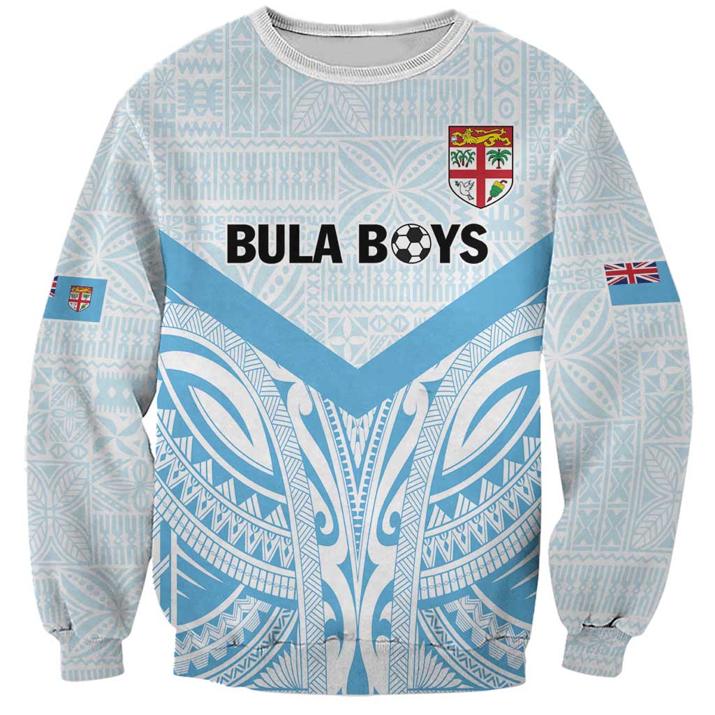 Fiji Football Custom Sweatshirt Bula Boys Go Champions LT9 Unisex Blue - Polynesian Pride