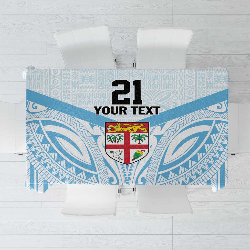 Fiji Football Custom Tablecloth Bula Boys Go Champions