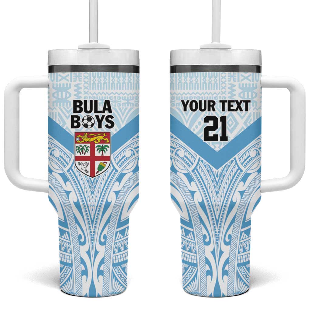 Fiji Football Custom Tumbler With Handle Bula Boys Go Champions LT9 One Size: 40 oz Blue - Polynesian Pride