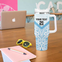 Fiji Football Custom Tumbler With Handle Bula Boys Go Champions LT9 - Polynesian Pride