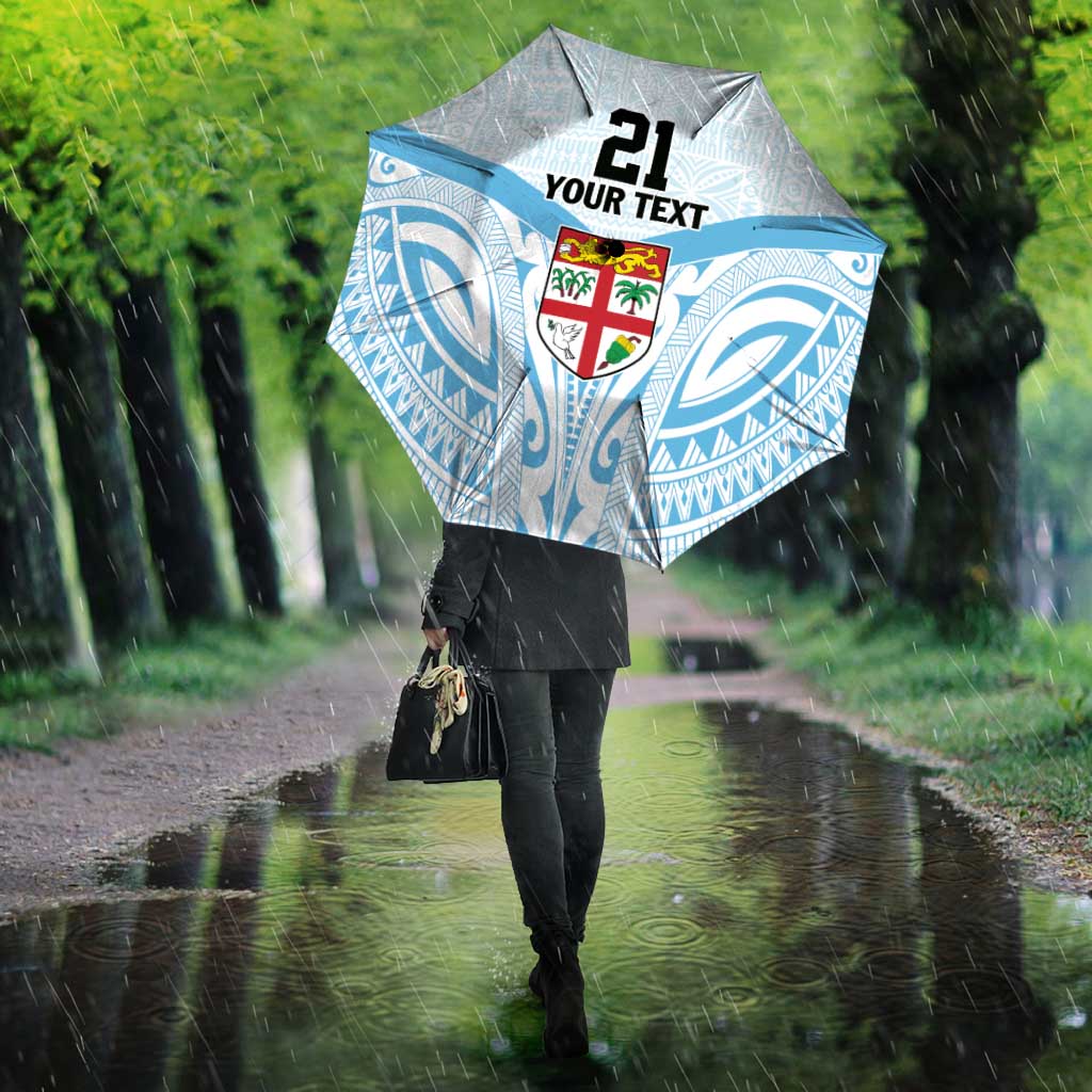 Fiji Football Custom Umbrella Bula Boys Go Champions LT9 - Polynesian Pride