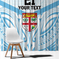Fiji Football Custom Window Curtain Bula Boys Go Champions LT9 - Polynesian Pride