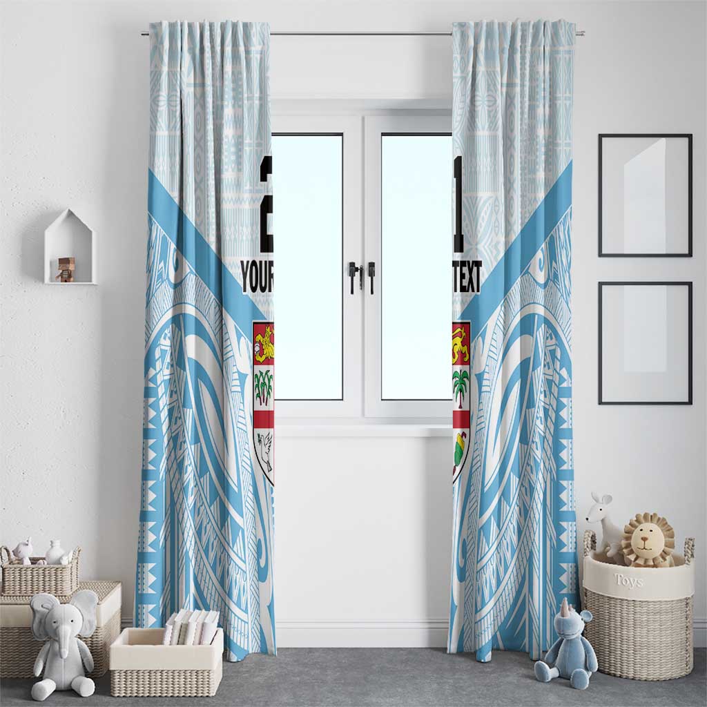 Fiji Football Custom Window Curtain Bula Boys Go Champions LT9 - Polynesian Pride