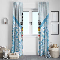 Fiji Football Custom Window Curtain Bula Boys Go Champions LT9 - Polynesian Pride