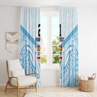 Fiji Football Custom Window Curtain Bula Boys Go Champions LT9 - Polynesian Pride