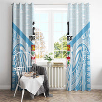Fiji Football Custom Window Curtain Bula Boys Go Champions LT9 - Polynesian Pride
