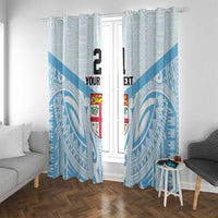 Fiji Football Custom Window Curtain Bula Boys Go Champions LT9 With Grommets Blue - Polynesian Pride
