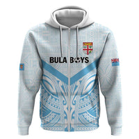 Fiji Football Custom Zip Hoodie Bula Boys Go Champions LT9 Zip Hoodie Blue - Polynesian Pride