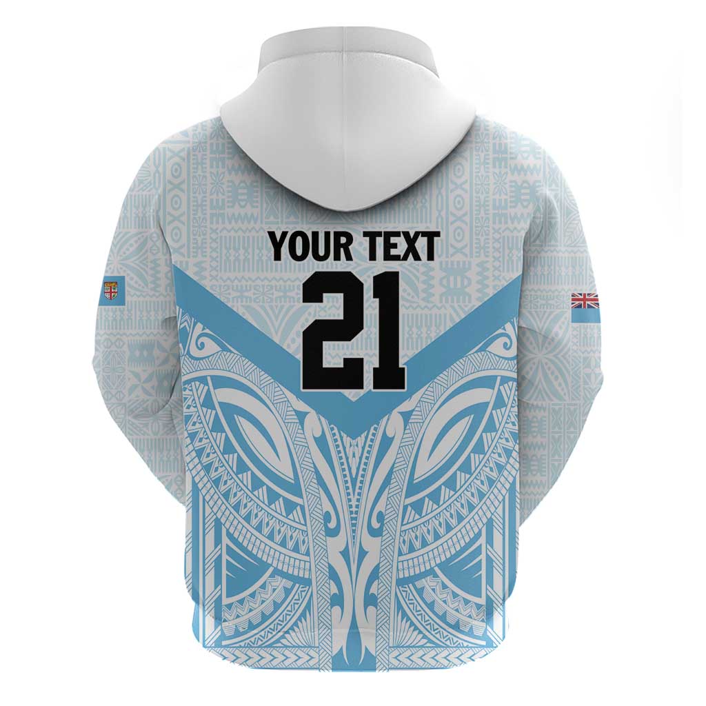 Fiji Football Custom Zip Hoodie Bula Boys Go Champions LT9 - Polynesian Pride