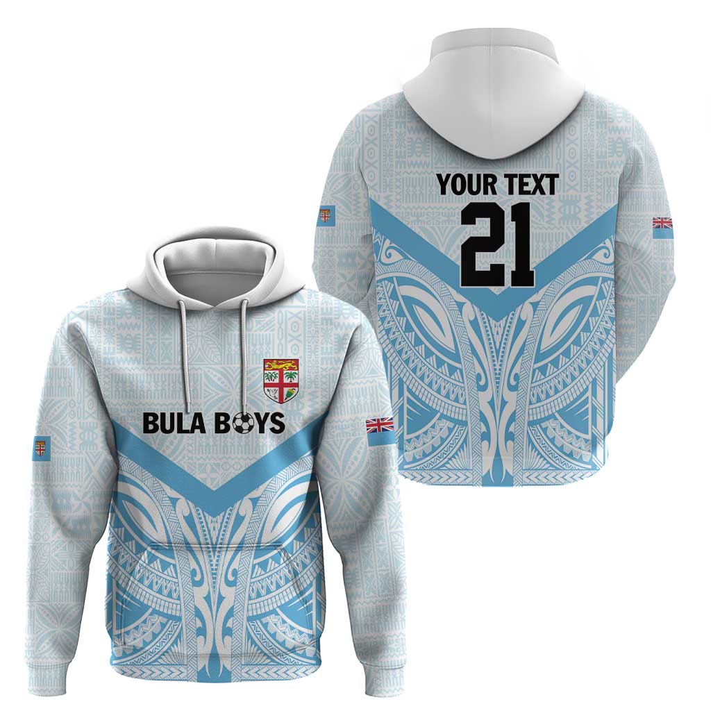 Fiji Football Custom Zip Hoodie Bula Boys Go Champions LT9 - Polynesian Pride