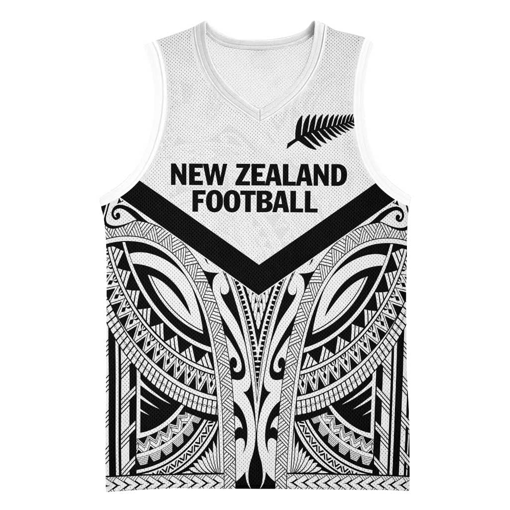 New Zealand Football Custom Basketball Jersey All White Fern Go Champions LT9 Unisex White - Polynesian Pride