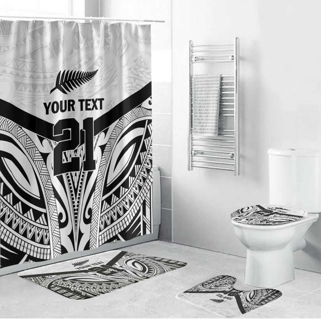 New Zealand Football Custom Bathroom Set All White Fern Go Champions LT9 Bathroom Set (4 pcs) White - Polynesian Pride