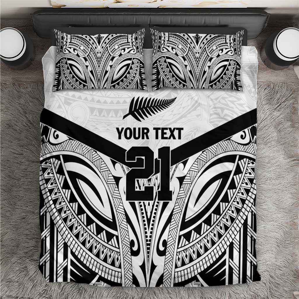 New Zealand Football Custom Bedding Set All White Fern Go Champions LT9 White - Polynesian Pride