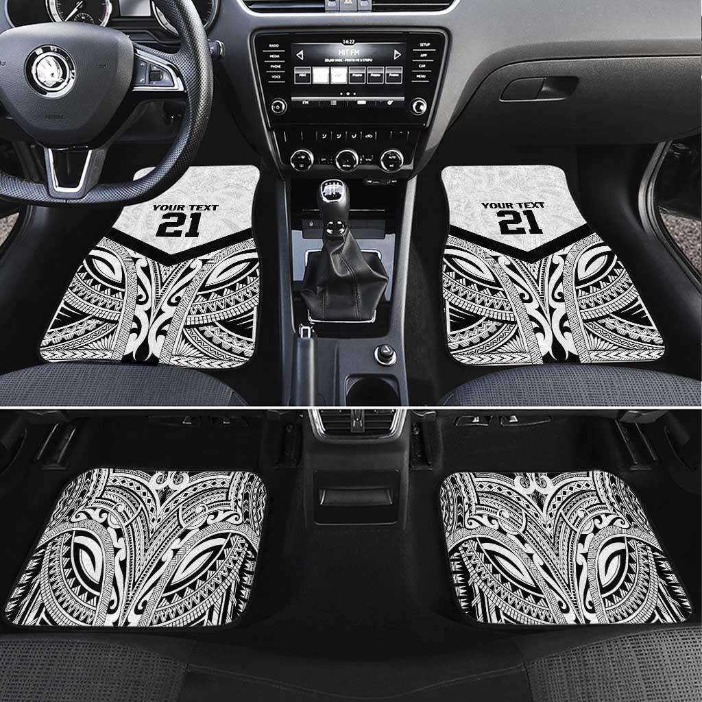 New Zealand Football Custom Car Mats All White Fern Go Champions LT9 Set 4pcs White - Polynesian Pride