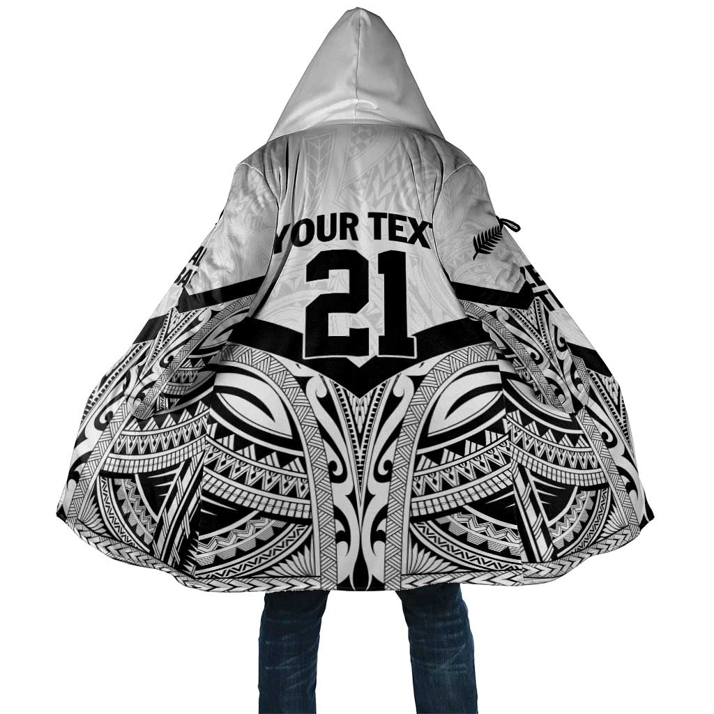 New Zealand Football Custom Cloak All White Fern Go Champions LT9 Unisex White - Polynesian Pride