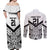 New Zealand Football Custom Couples Matching Off Shoulder Maxi Dress and Long Sleeve Button Shirt All White Fern Go Champions