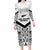 New Zealand Football Custom Family Matching Long Sleeve Bodycon Dress and Hawaiian Shirt All White Fern Go Champions