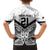 New Zealand Football Custom Family Matching Off Shoulder Short Dress and Hawaiian Shirt All White Fern Go Champions