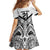 New Zealand Football Custom Family Matching Off Shoulder Short Dress and Hawaiian Shirt All White Fern Go Champions