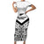 New Zealand Football Custom Family Matching Short Sleeve Bodycon Dress and Hawaiian Shirt All White Fern Go Champions