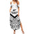 New Zealand Football Custom Family Matching Summer Maxi Dress and Hawaiian Shirt All White Fern Go Champions