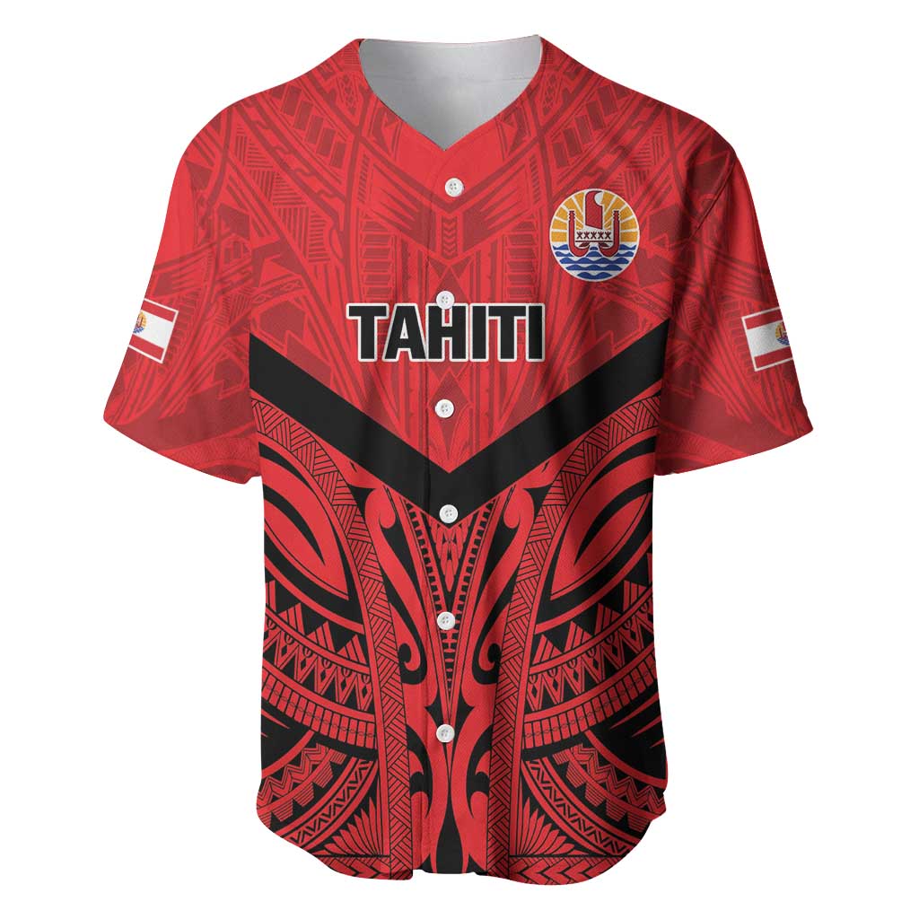 Tahiti Football Custom Baseball Jersey Toa Aito Go Champions LT9 Red - Polynesian Pride
