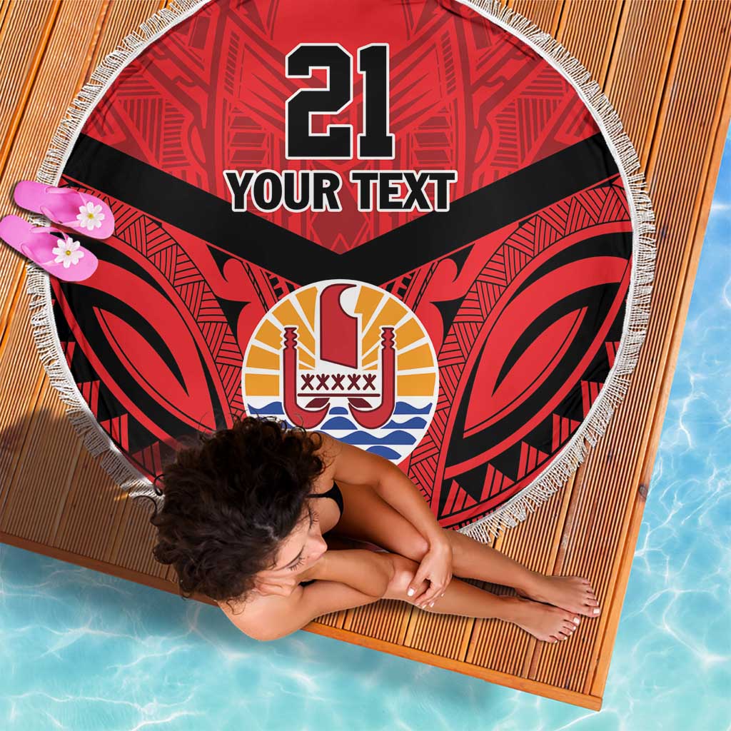 Tahiti Football Custom Beach Blanket Toa Aito Go Champions LT9 - Polynesian Pride