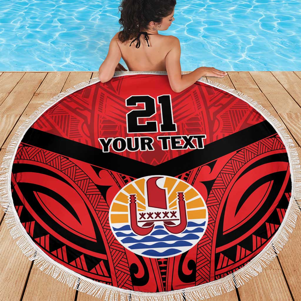 Tahiti Football Custom Beach Blanket Toa Aito Go Champions LT9 - Polynesian Pride