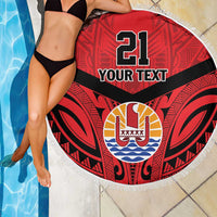 Tahiti Football Custom Beach Blanket Toa Aito Go Champions LT9 - Polynesian Pride